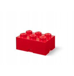 LEGO pojemnik klocka 6 czerwony