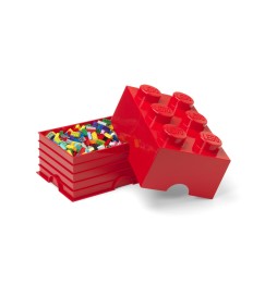 LEGO pojemnik klocka 6 czerwony