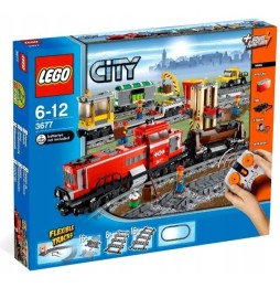 Lego City 3677 Tren de marfă roșu UNIKAT