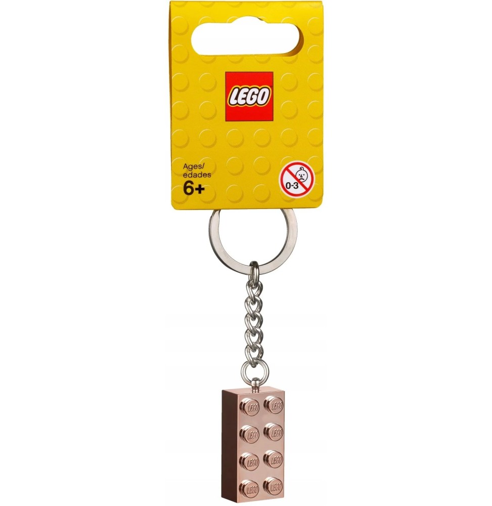 LEGO Brelok Brick 4x2 Złoty Róż 853793