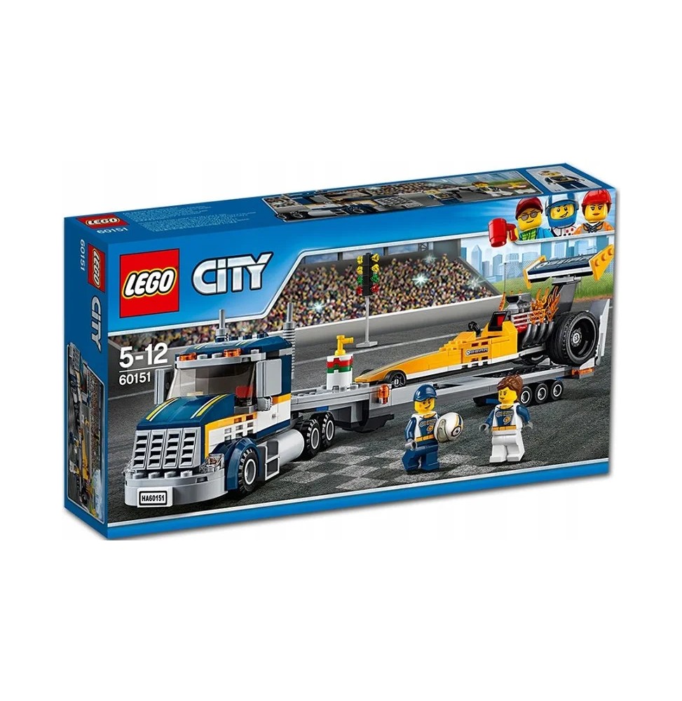 Blocuri LEGO City 60151 Transportor dragster