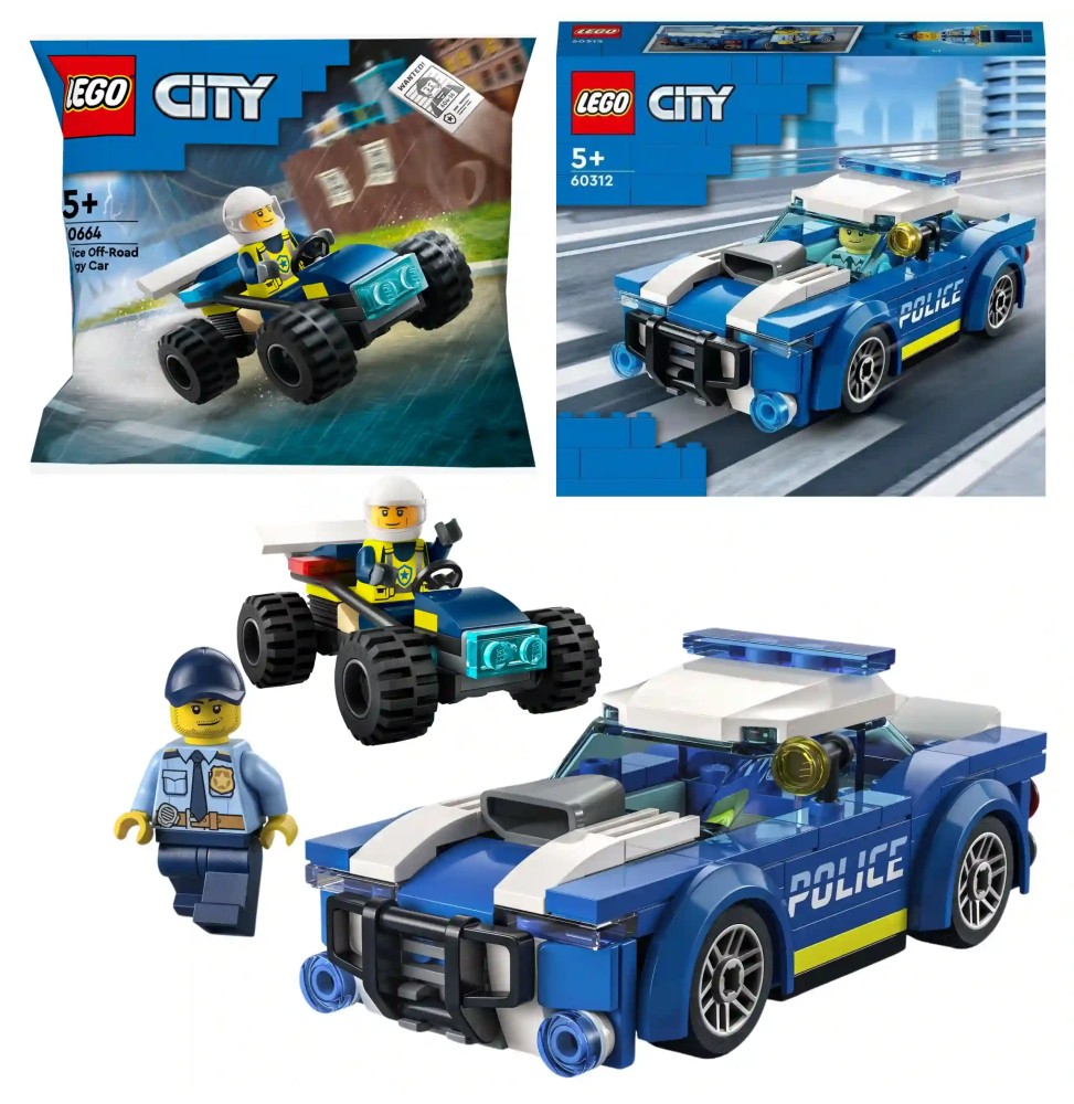 LEGO City Mașină de Poliție și Rover