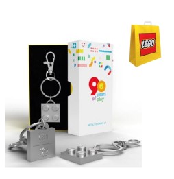 Lego 90 Years of Play Keychain with Bag