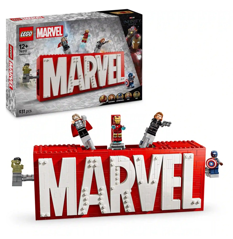 LEGO Marvel 76313 Logo cu minifigurine