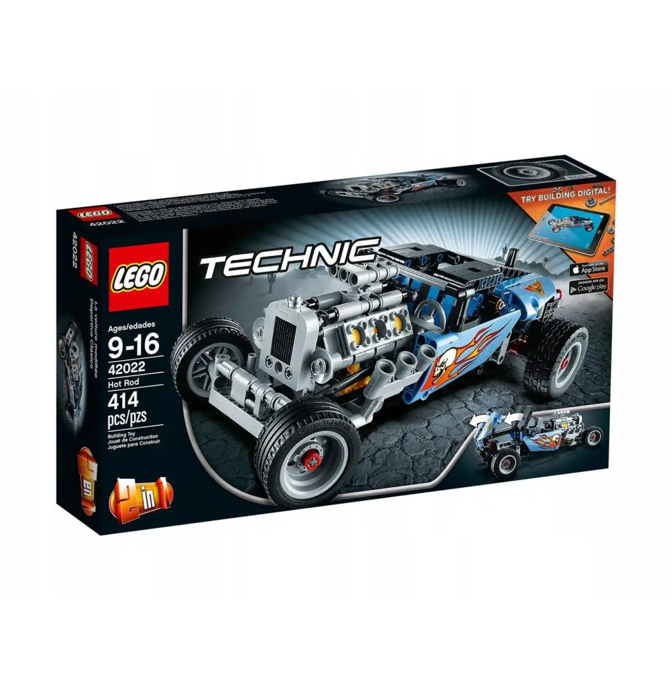 LEGO Technic 42022 - Hot Rod cu motor mobil