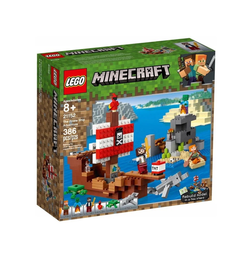 LEGO Minecraft aventura pe nava piraților 21152