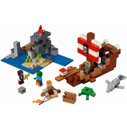 LEGO Minecraft aventura pe nava piraților 21152