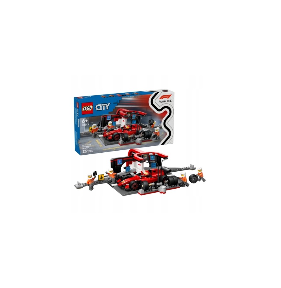 LEGO City F1 Pit Stop with Ferrari Race Car