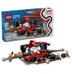 LEGO City F1 Pit Stop cu Mașina Ferrari