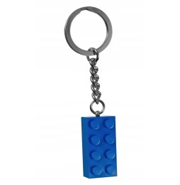 LEGO keychain with blue brick