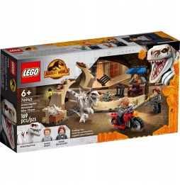 LEGO Jurassic World Atrociraptor pościg na motocyklu