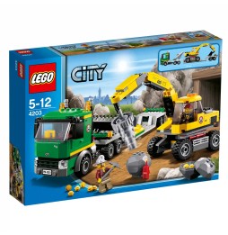 LEGO 4203 City Excavator with Transporter