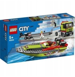 LEGO City 60254 transporter łodzi wyścigowej