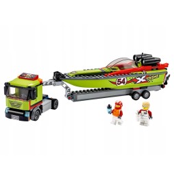 LEGO City 60254 transporter łodzi wyścigowej