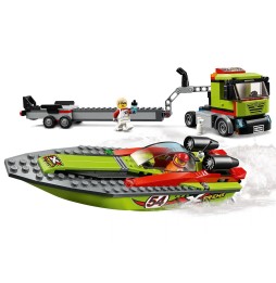 LEGO City 60254 transporter łodzi wyścigowej