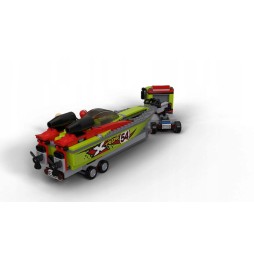 LEGO City 60254 transporter łodzi wyścigowej