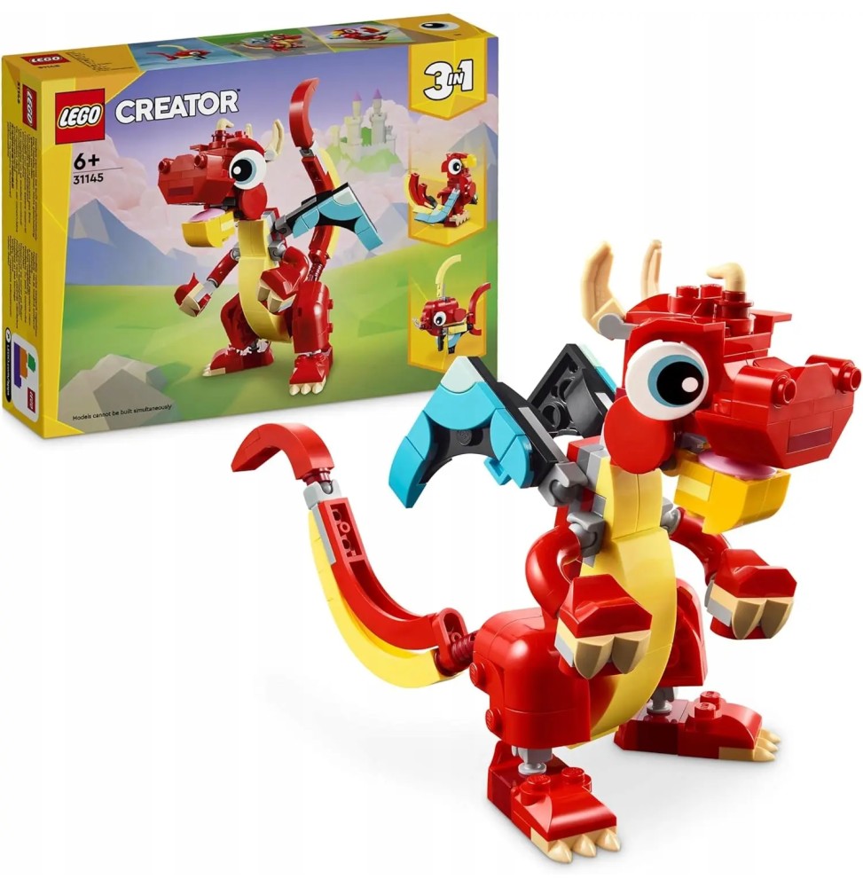 LEGO Creator 3in1 Dragon roșu - jucărie de reconstruit