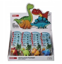 LED Dinosaur Keychains 3x LR54 24 pcs.