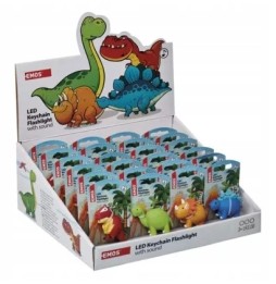 LED Dinosaur Keychains 3x LR54 24 pcs.