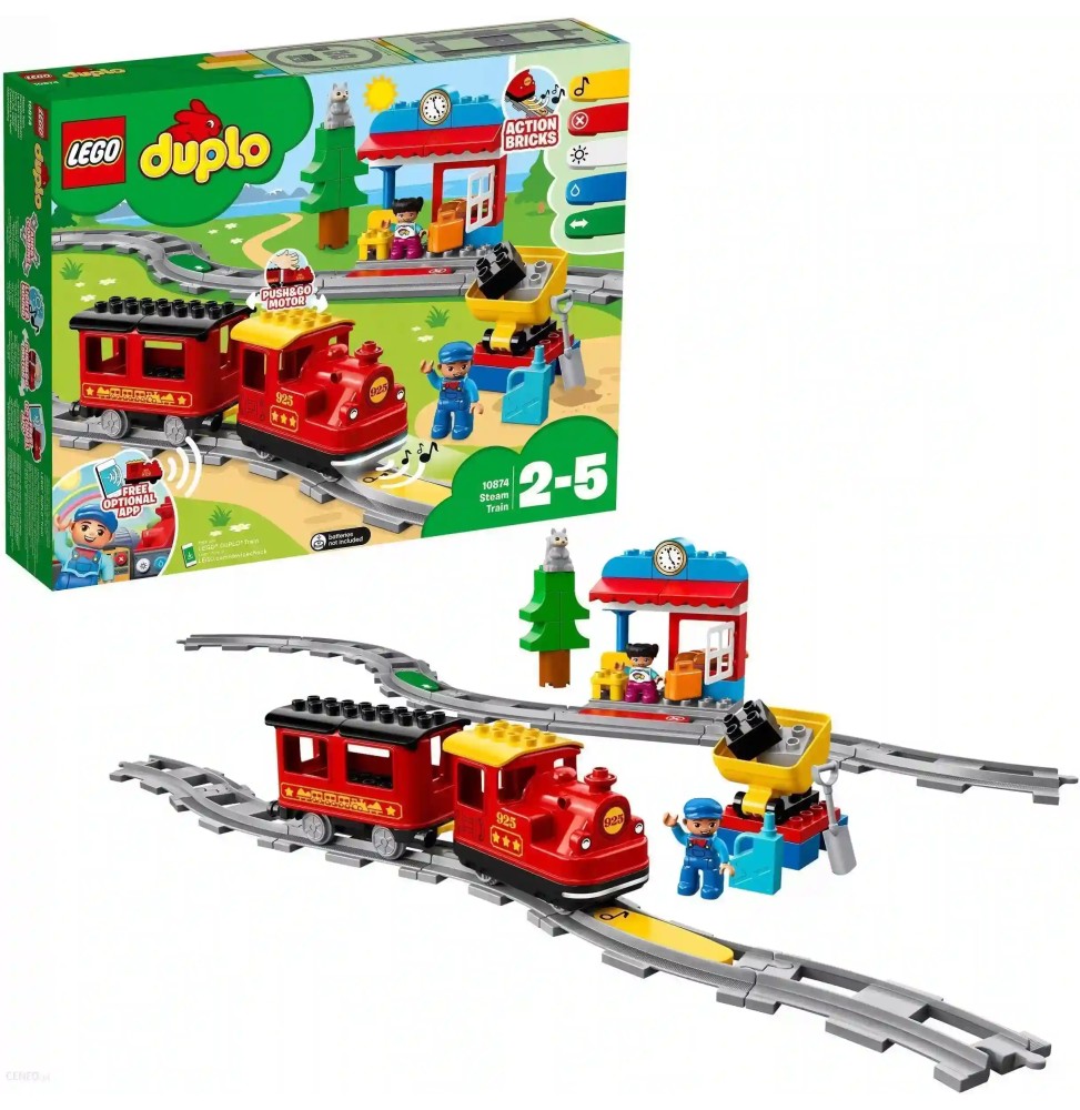 LEGO DUPLO Tren cu aburi 10874 - Set de cărămizi