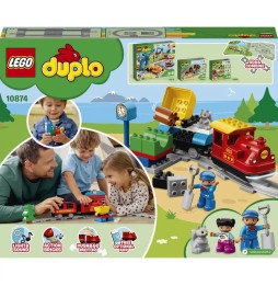 LEGO DUPLO Tren cu aburi 10874 - Set de cărămizi