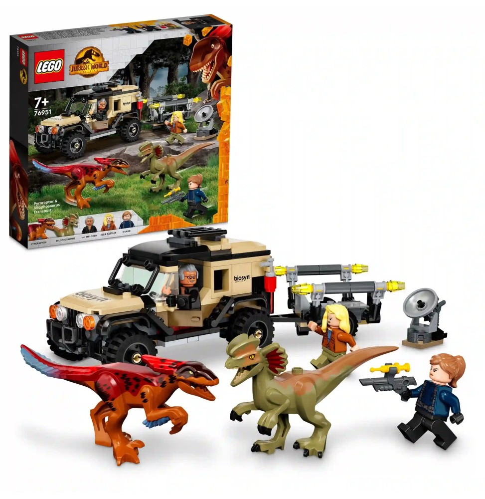 LEGO Dinosaur Transport Pyroraptor Dilophosaurus