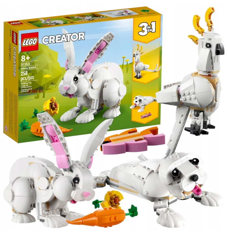 LEGO Creator 3 în 1 Iepure Alb - Set pentru Copii