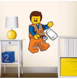 Lego Movie Staticker Emmet Puzzle Mobil