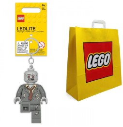 Breloc LEGO Zombiak cu lanternă și geantă LEGO