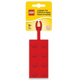 LEGO luggage tag keychain red block