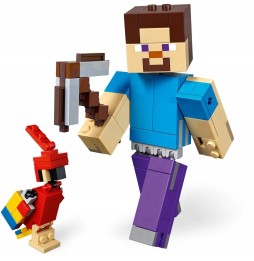 LEGO Minecraft BigFig Steve cu papagal 21148