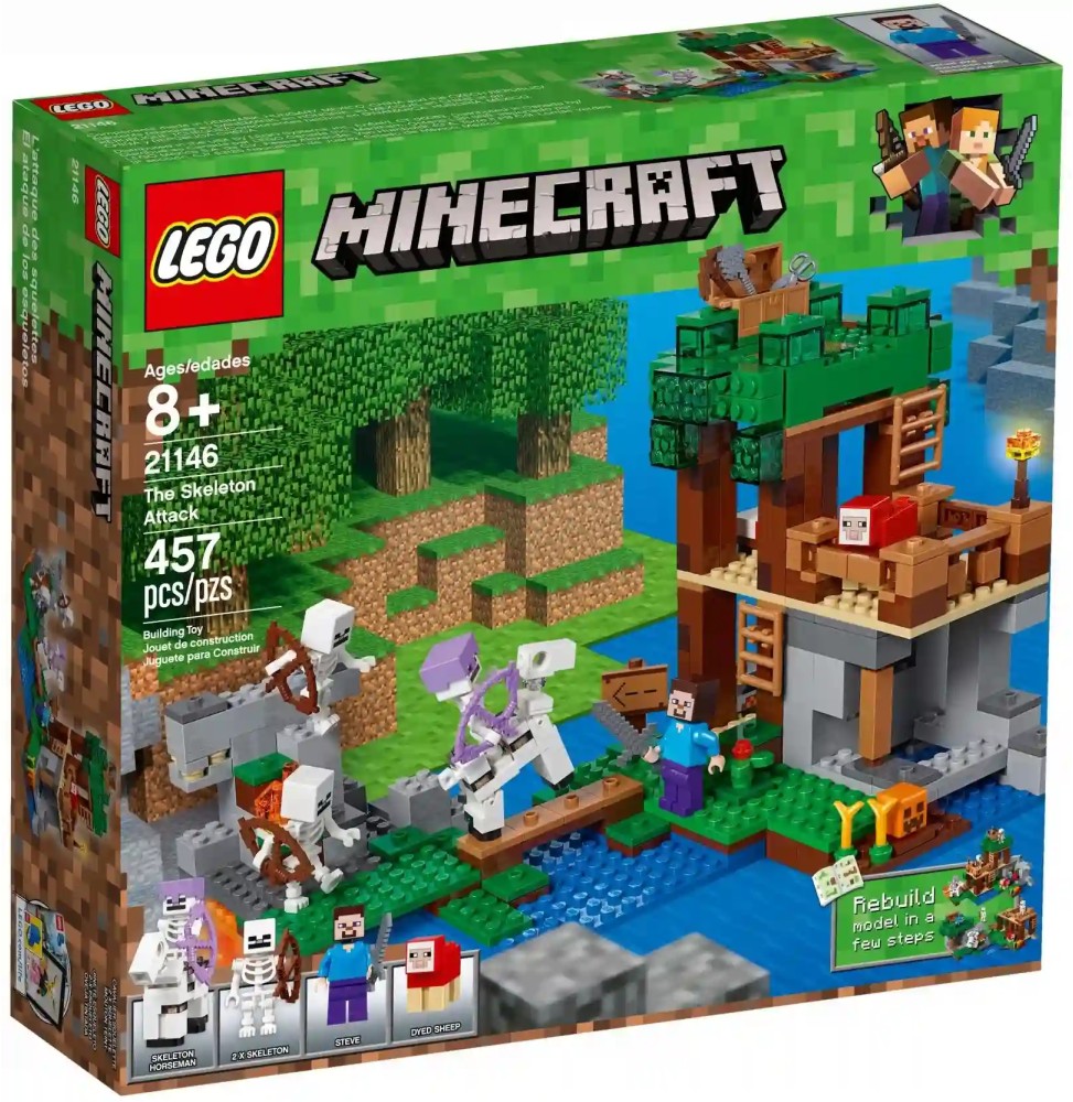 LEGO Minecraft 21146 Atacul Squeleților - Noi Piese