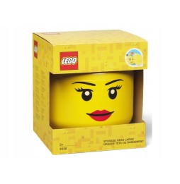 LEGO Girl's Head Storage Container Yellow