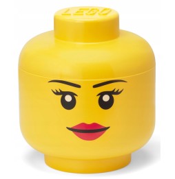 LEGO Girl's Head Storage Container Yellow