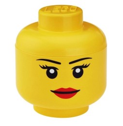 LEGO Girl's Head Storage Container Yellow