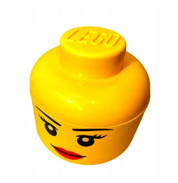 LEGO Girl's Head Storage Container Yellow