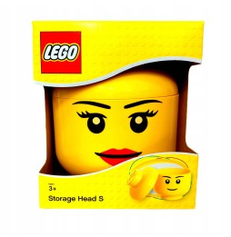 LEGO Girl's Head Storage Container Yellow