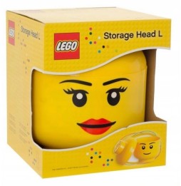 LEGO Girl's Head Storage Container Yellow