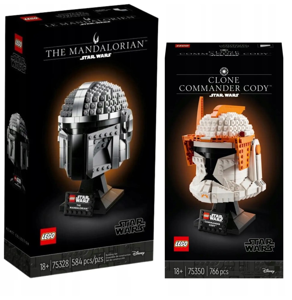 LEGO Star Wars Mandalorian and Cody Helmets