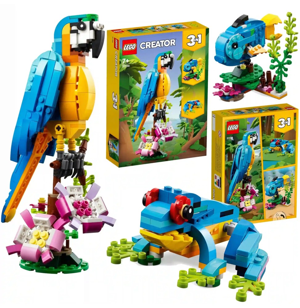 LEGO Creator 3in1 Exotic Parrot Fish Frog Set