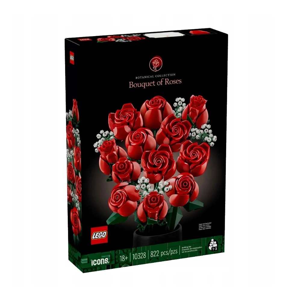 LEGO Icons 10328 Bukiet Róż - Prezent Walentynkowy