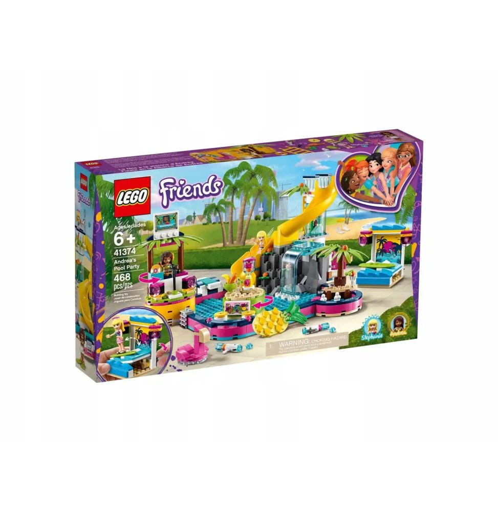 LEGO Friends Petrecerea Andrei la piscină 41374