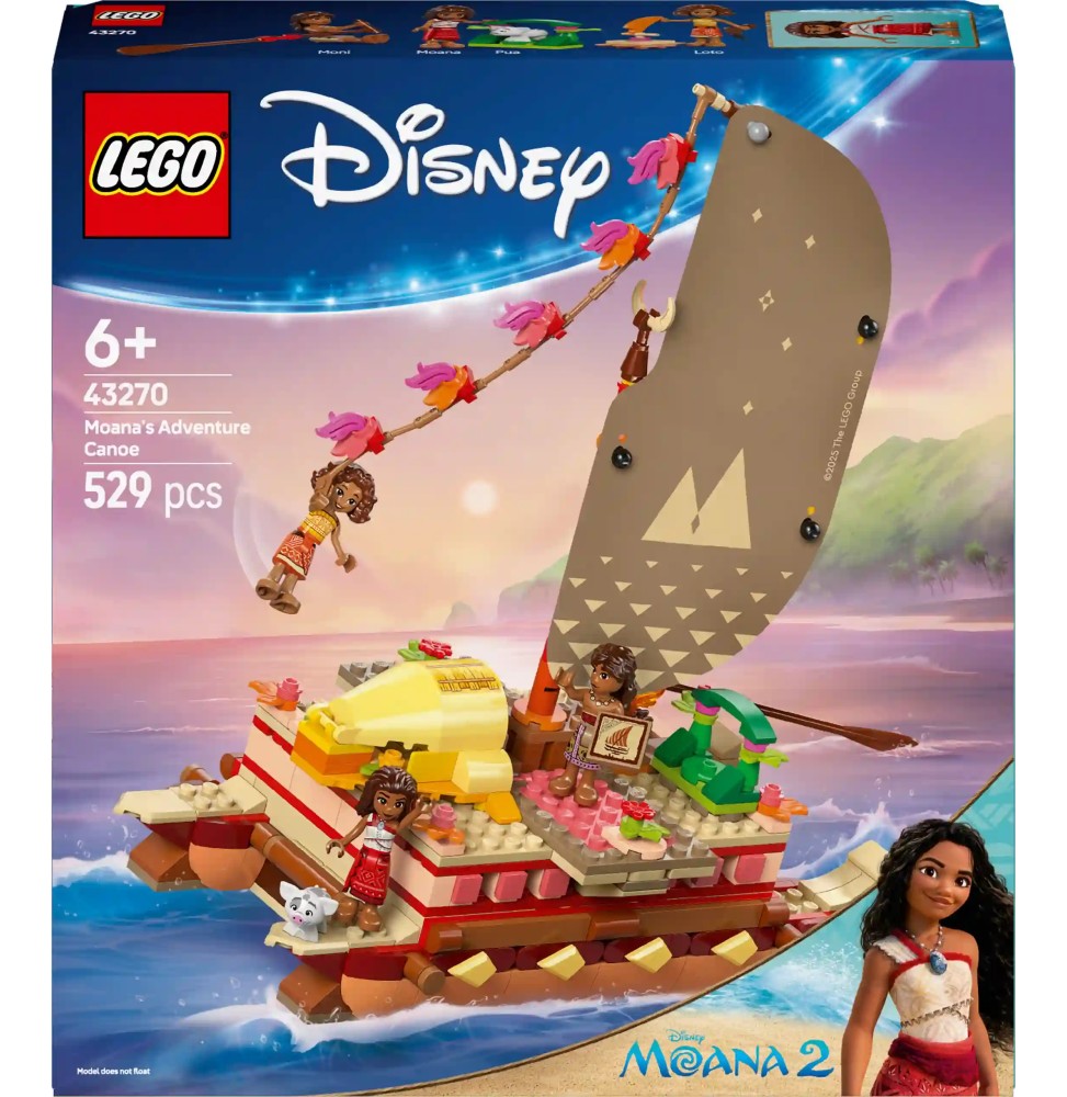 LEGO Disney Aventură cu canoea Vaiana 43270