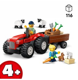 LEGO City 60461 Tractor Roșu cu Remorcă