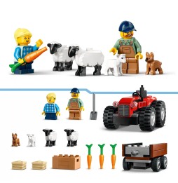 LEGO City 60461 Tractor Roșu cu Remorcă