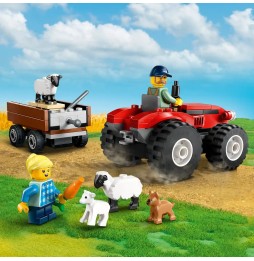 LEGO City 60461 Tractor Roșu cu Remorcă