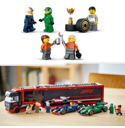 LEGO City 60445 F1 Truck with Cars and Mug