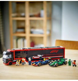 LEGO City 60445 Camion F1 cu vehicule și cană