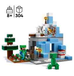 LEGO Minecraft Snowy Peaks 21243 Set