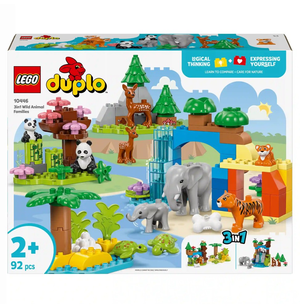 LEGO DUPLO Familiile animalelor sălbatice 3 în 1